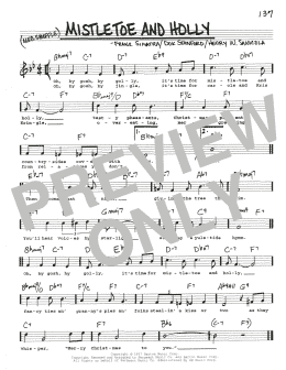 page one of Mistletoe And Holly (Real Book – Melody, Lyrics & Chords)