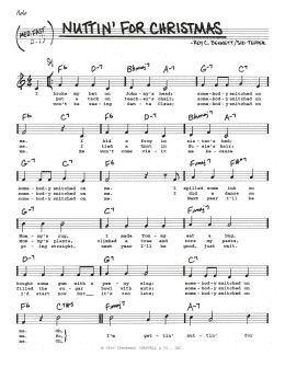 page one of Nuttin' For Christmas (Real Book – Melody, Lyrics & Chords)