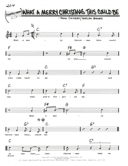 page one of What A Merry Christmas This Could Be (Real Book – Melody, Lyrics & Chords)