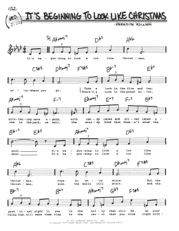 page one of It's Beginning To Look Like Christmas (Real Book – Melody, Lyrics & Chords)