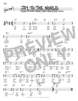page one of Joy To The World (Real Book – Melody, Lyrics & Chords)
