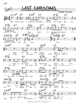 page one of Last Christmas (Real Book – Melody, Lyrics & Chords)