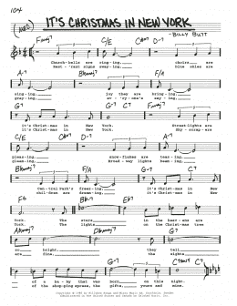 page one of It's Christmas In New York (Real Book – Melody, Lyrics & Chords)
