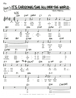 page one of It's Christmas Time All Over The World (Real Book – Melody, Lyrics & Chords)