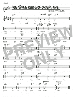 page one of We Three Kings Of Orient Are (Real Book – Melody, Lyrics & Chords)