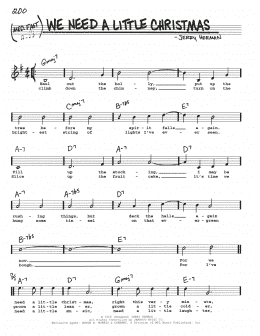 page one of We Need A Little Christmas (Real Book – Melody, Lyrics & Chords)