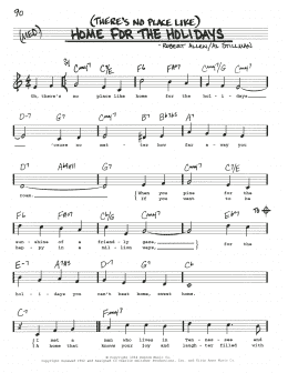 page one of (There's No Place Like) Home For The Holidays (Real Book – Melody, Lyrics & Chords)