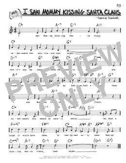 page one of I Saw Mommy Kissing Santa Claus (Real Book – Melody, Lyrics & Chords)