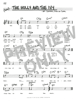 page one of The Holly And The Ivy (Real Book – Melody, Lyrics & Chords)
