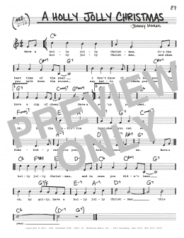 page one of A Holly Jolly Christmas (Real Book – Melody, Lyrics & Chords)