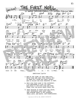 page one of The First Noel (Real Book – Melody, Lyrics & Chords)