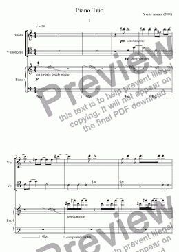 page one of Piano Trio (movement 1)