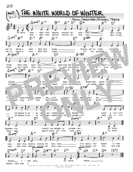 page one of The White World Of Winter (Real Book – Melody, Lyrics & Chords)