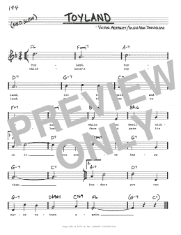 page one of Toyland (Real Book – Melody, Lyrics & Chords)
