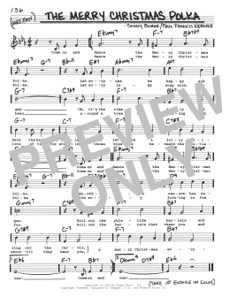 page one of The Merry Christmas Polka (Real Book – Melody, Lyrics & Chords)