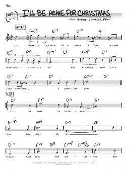 page one of I'll Be Home For Christmas (Real Book – Melody, Lyrics & Chords)