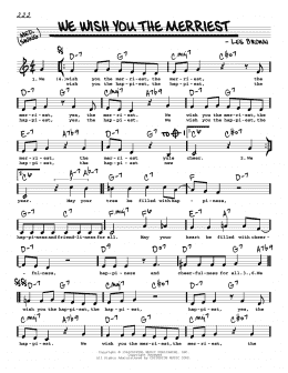 page one of We Wish You The Merriest (Real Book – Melody, Lyrics & Chords)