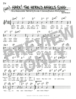 page one of Hark! The Herald Angels Sing (Real Book – Melody, Lyrics & Chords)