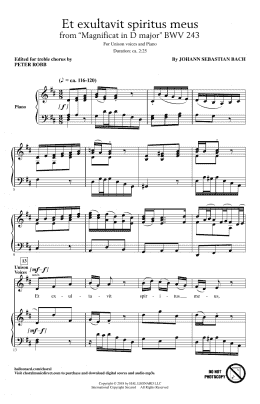 page one of Et Exultavit Spiritus Meus (Unison Choir)