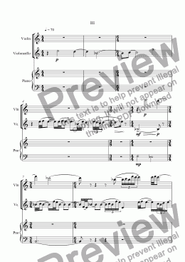 page one of Piano Trio (movement 3)