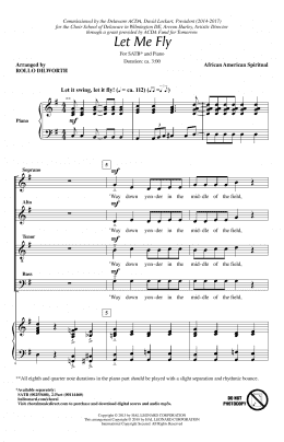 page one of Let Me Fly (SATB Choir)