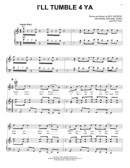 page one of I'll Tumble 4 Ya (Piano, Vocal & Guitar Chords (Right-Hand Melody))
