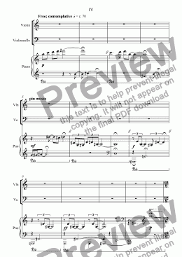 page one of Piano Trio (movement 4)