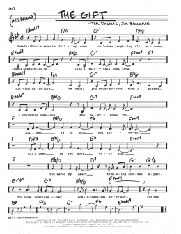 page one of The Gift (Real Book – Melody, Lyrics & Chords)