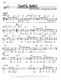 page one of Santa Baby (Real Book – Melody, Lyrics & Chords)