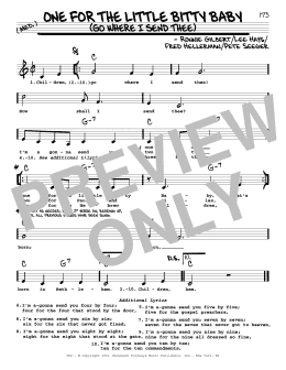 page one of One For The Little Bitty Baby (Go Where I Send Thee) (Real Book – Melody, Lyrics & Chords)