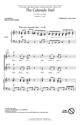 page one of The Colorado Trail (2-Part Choir)
