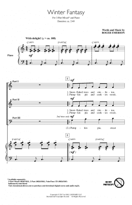page one of Winter Fantasy (3-Part Mixed Choir)