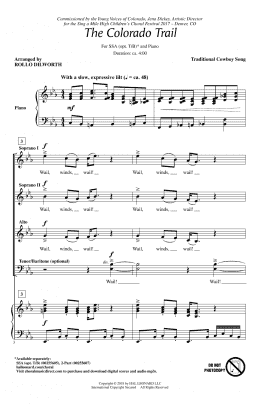 page one of The Colorado Trail (Choir)