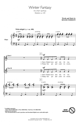 page one of Winter Fantasy (2-Part Choir)
