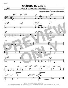 page one of Spring Is Here (Real Book – Melody & Chords)