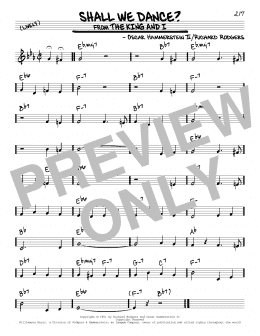 page one of Shall We Dance? (Real Book – Melody & Chords)