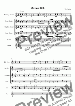 page one of Musical Itch