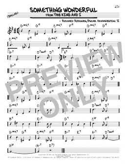 page one of Something Wonderful (Real Book – Melody & Chords)