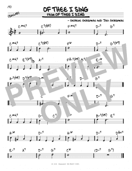 page one of Of Thee I Sing (Real Book – Melody & Chords)