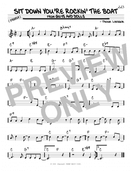 page one of Sit Down You're Rockin' The Boat (Real Book – Melody & Chords)