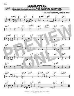 page one of Manhattan (Real Book – Melody & Chords)