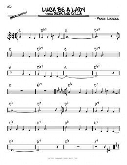 page one of Luck Be A Lady (Real Book – Melody & Chords)