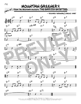 page one of Mountain Greenery (Real Book – Melody & Chords)