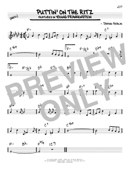 page one of Puttin' On The Ritz (Real Book – Melody & Chords)