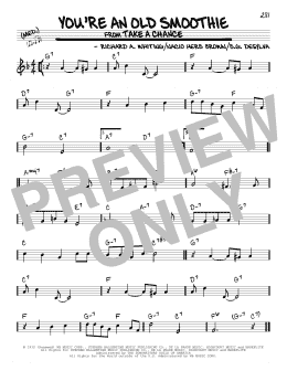 page one of You're An Old Smoothie (Real Book – Melody & Chords)