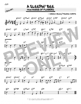page one of A Sleepin' Bee (Real Book – Melody & Chords)