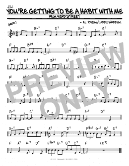 page one of You're Getting To Be A Habit With Me (Real Book – Melody & Chords)