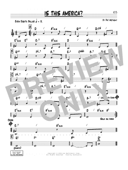 page one of Is This America? (Real Book – Melody & Chords)