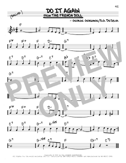 page one of Do It Again (Real Book – Melody & Chords)