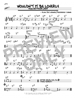 page one of Wouldn't It Be Loverly (Real Book – Melody & Chords)